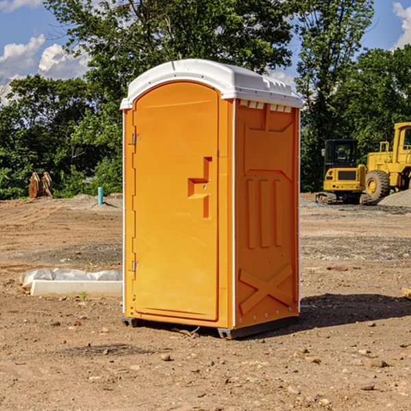 how often are the porta potties cleaned and serviced during a rental period in Temple